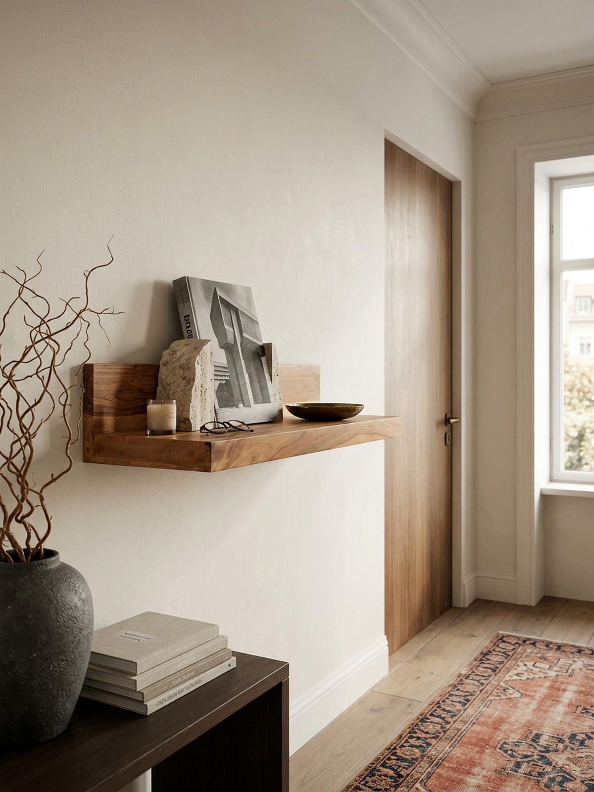 WANDREGAL NAKO Massivholz Flexibles Design Landhausstil, Beige 80x23x17 cm - Beige, Holz (80/17/23cm) - KADIMA DESIGN