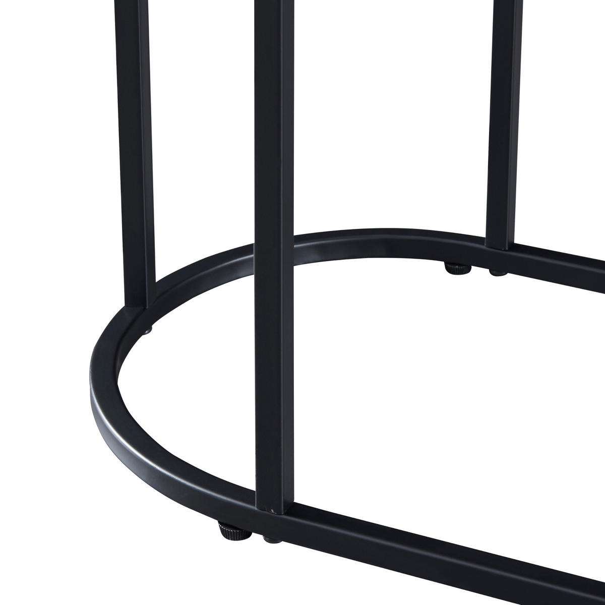BEISTELLTISCH Serba - Dunkelbraun/Schwarz, Holzwerkstoff/Metall (29/75/59cm) - [en.casa]