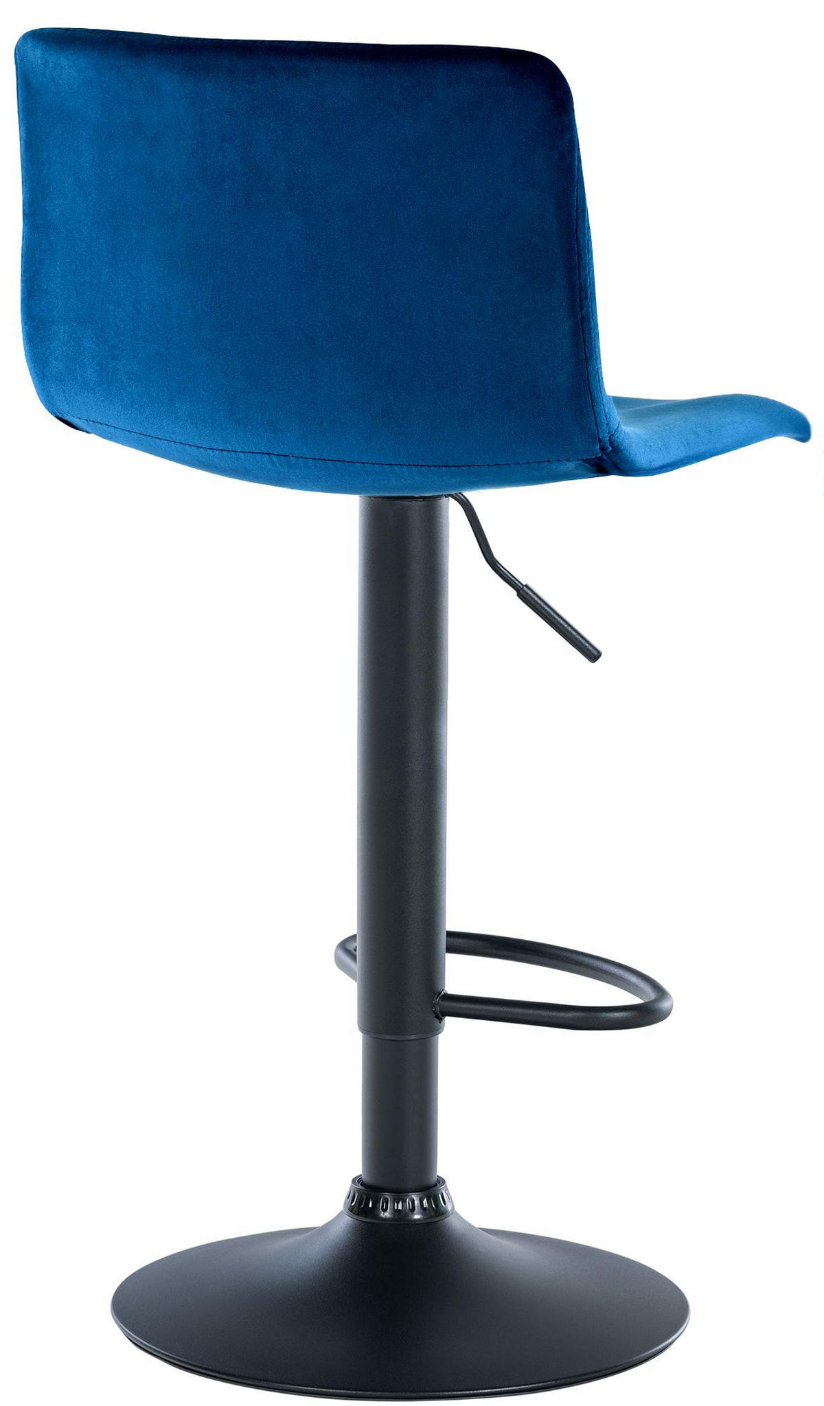 BARHOCKER Samt Blau - Blau, Textil (39/83/36cm) - CLP