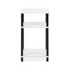 BEISTELLTISCH mit 2 offenen Nischen 30/34/60 cm - Schwarz/Weiß, Holzwerkstoff (35.5/30/60cm) - Calicosy