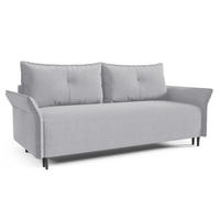 SCHLAFSOFA Ashton, Sofa mit Schlaffunktion und Bettkasten, Farbe: Grau, Veloursstoff - Grau, Textil (235/100/86cm) - Sepro Meble
