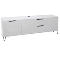 LOWBOARD Erna 168x45x62 Kreidegrau matt Lack - Hellgrau, Holzwerkstoff (168/62/45cm) - 58aufmkessel