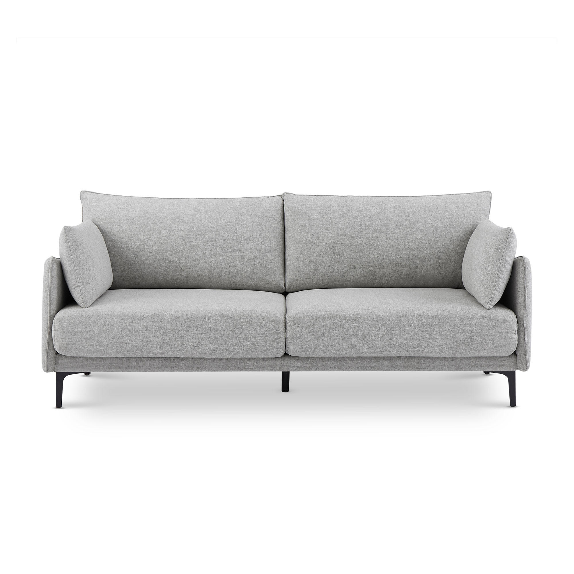 3-SITZER-SOFA Sasha Industrielles aus hellgrauem Stoff - Dunkelgrau/Hellgrau, Holzwerkstoff/Textil (203/86/85cm) - Sicaan