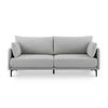 3-SITZER-SOFA Sasha Industrielles aus hellgrauem Stoff - Dunkelgrau/Hellgrau, Holzwerkstoff/Textil (203/86/85cm) - Sicaan