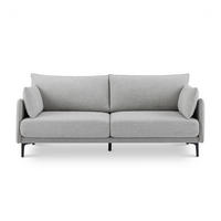 3-SITZER-SOFA Sasha Industrielles aus hellgrauem Stoff - Dunkelgrau/Hellgrau, Holzwerkstoff/Textil (203/86/85cm) - Sicaan