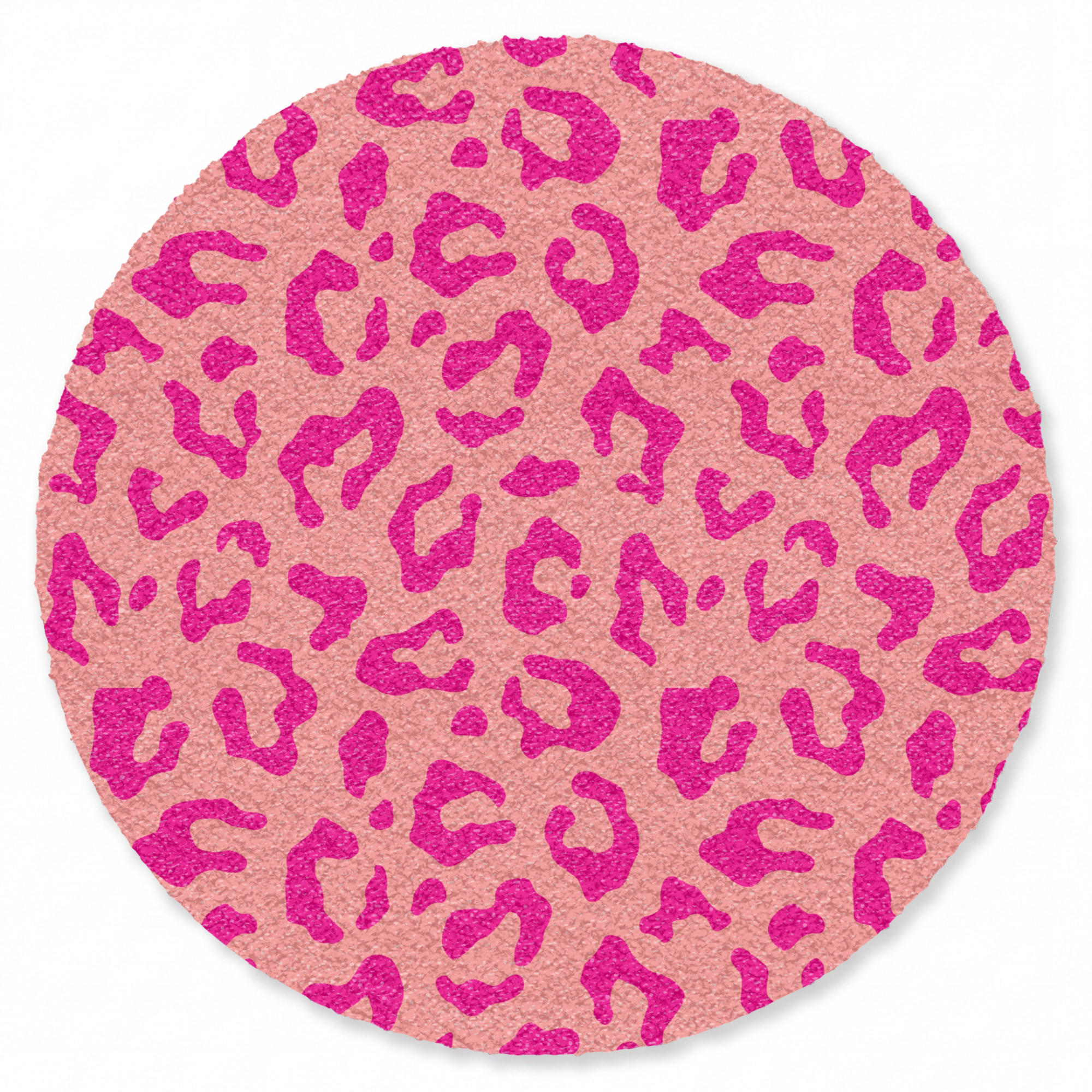 FUSSMATTE Pantherdruck - Rosa - Tierdruck - Minimalistisch Sauberlaufmatte 120x120 cm - Pink, Kunststoff (120/120cm) - MuchoWow