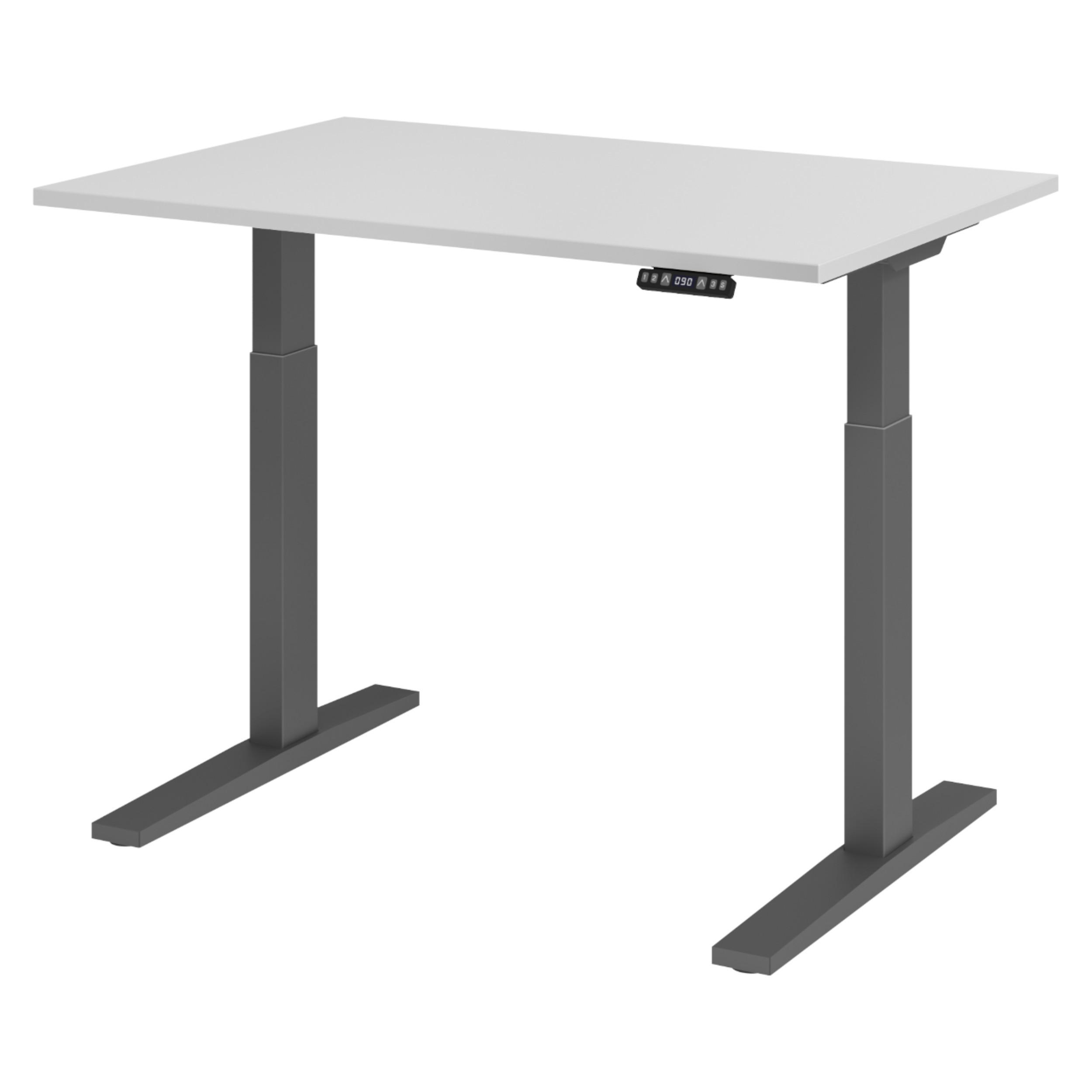 SCHREIBTISCH elektrisch XMKA 80/120/74 cm in Grau/Graphitfarben - Graphitfarben/Grau, Holzwerkstoff (80/120/74cm) - bümö