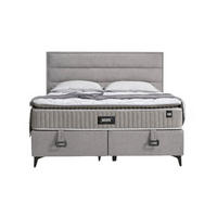 POLSTERBETTSET Moon 140x200 Grau - Grau, Textil/Metall (140/200cm) - Villa Möbel