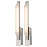 LED WANDLEUCHTE LAZIO I Chrom Silber 2er Set - Silberfarben, Metall (7/48/7cm) - Globo Lighting