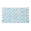 BADEMATTE 50/80 cm Chevron, Baumwolle - Hellblau, Textil (50/80cm) - Homescapes