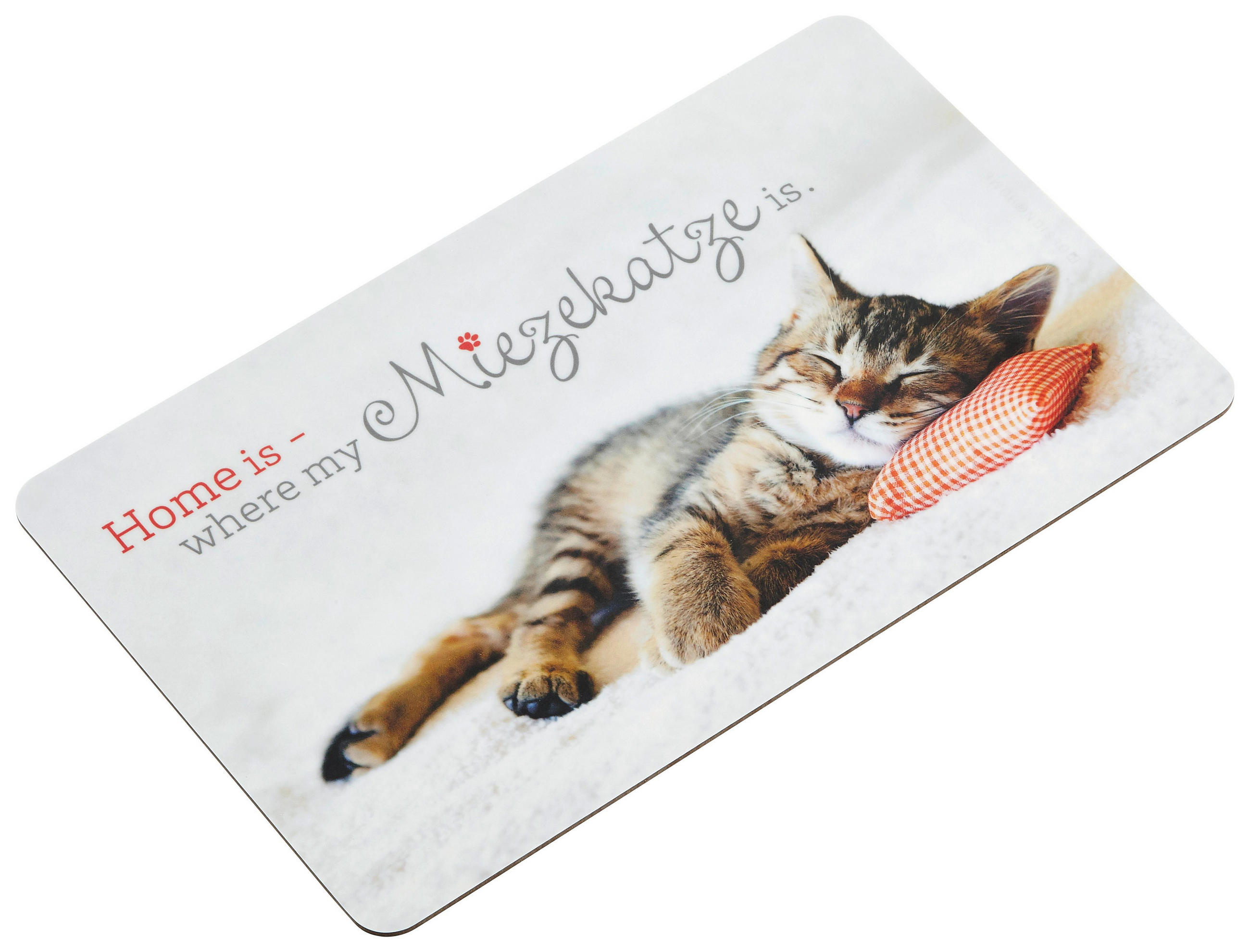 SCHNEIDEBRETT Miezekatze in Weiß L: ca. 23,5 cm - Weiß, Kunststoff (14.3/23.5cm) - Sonstige