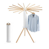 SUŠILNIK oblačil - bela, umetna masa/tekstil (112/121/112cm) - Relaxdays