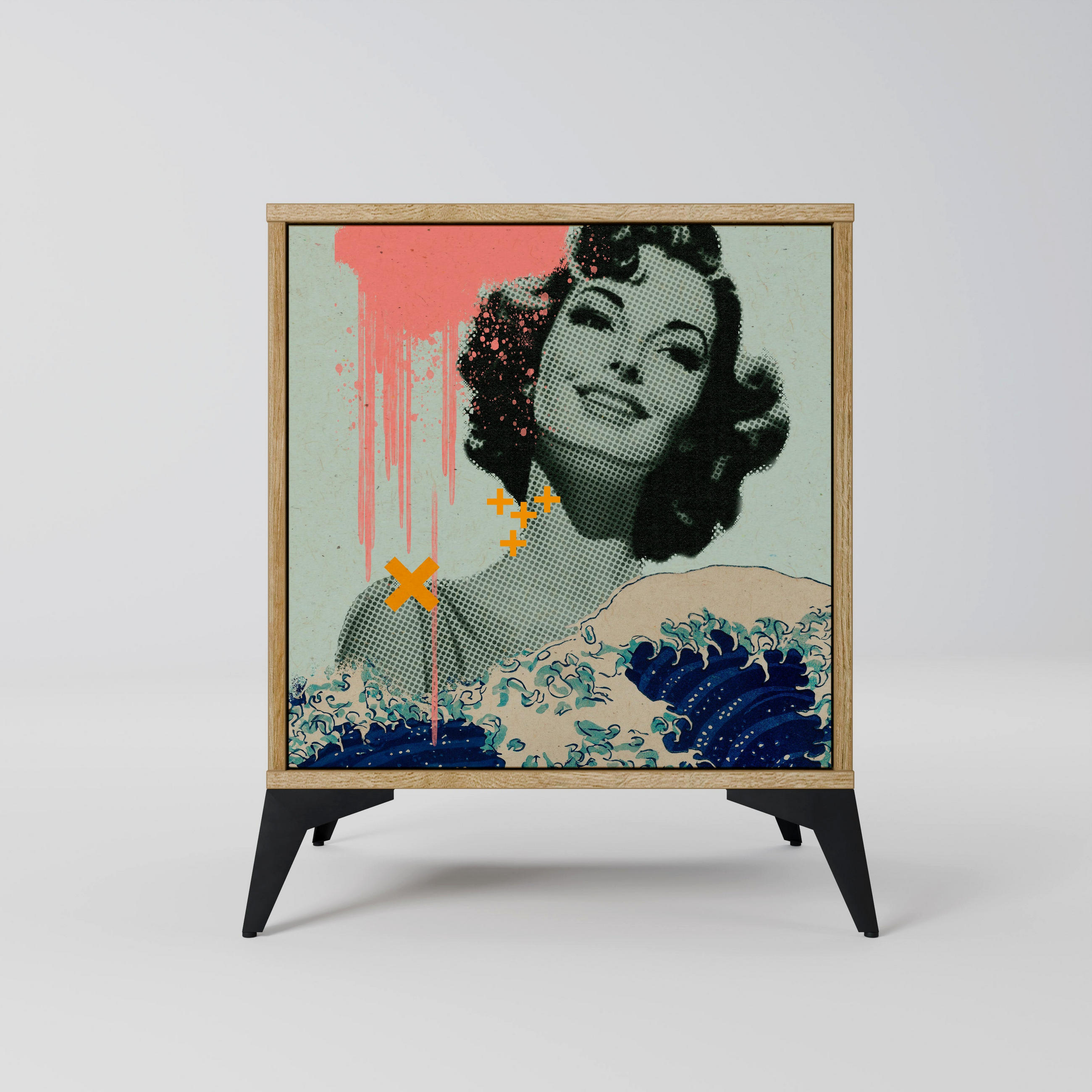 SpaceRebels Sideboard Eiche 57.5x70.5x42 cm