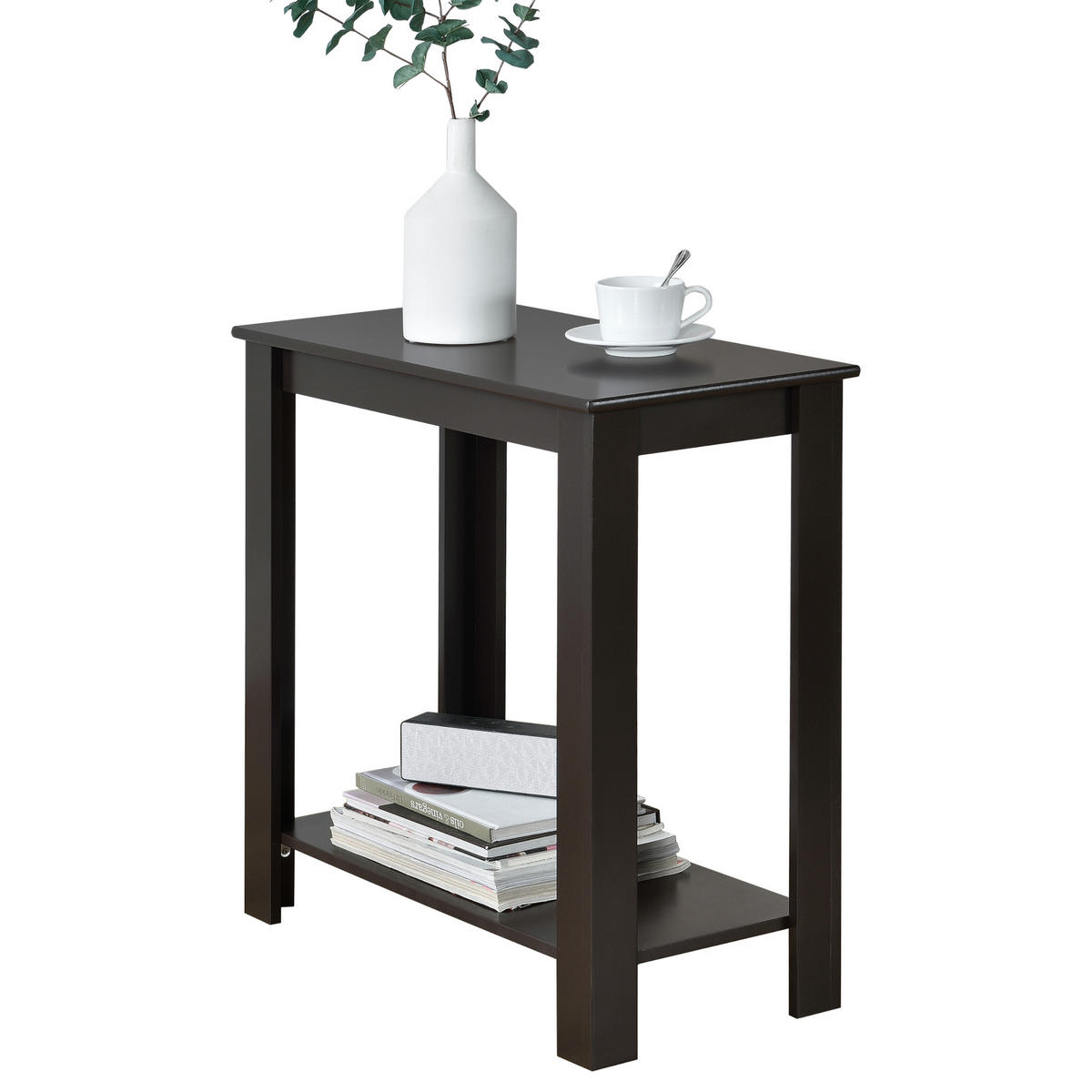 BEISTELLTISCH Chur - Dunkelbraun, Holzwerkstoff (30/60/62cm) - [en.casa]