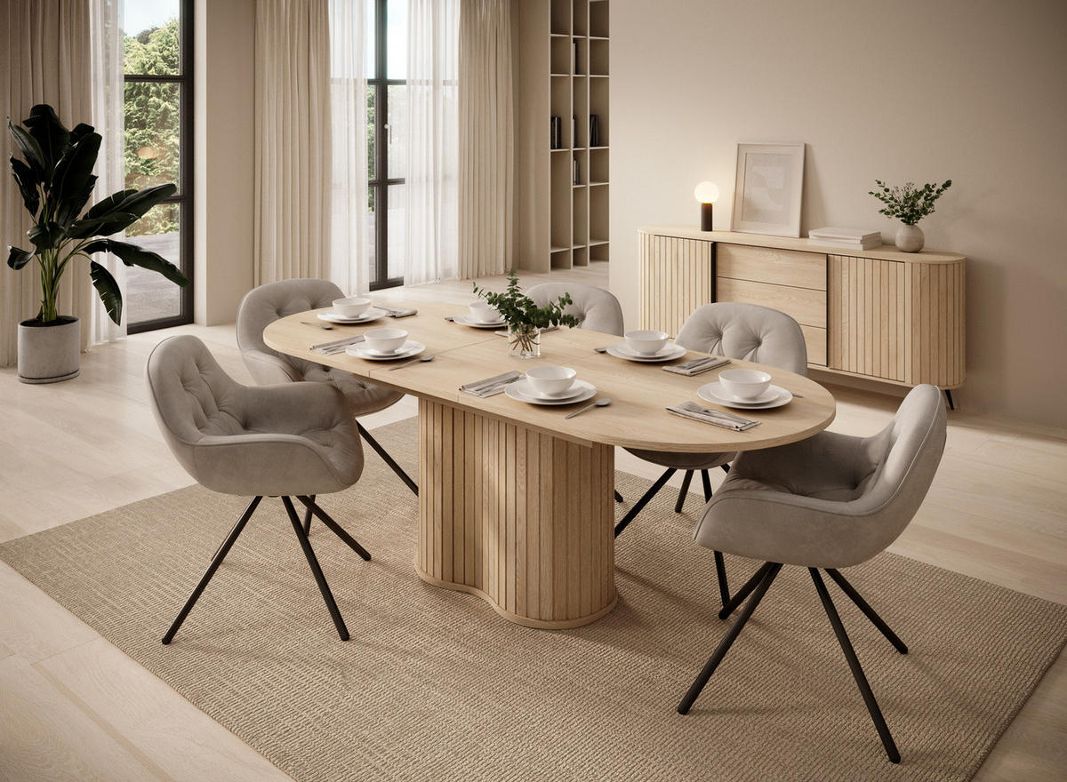 ESSTISCH modern KAMA Eiche cremona - Braun, Holzwerkstoff (52/180/76cm) - Compleo24