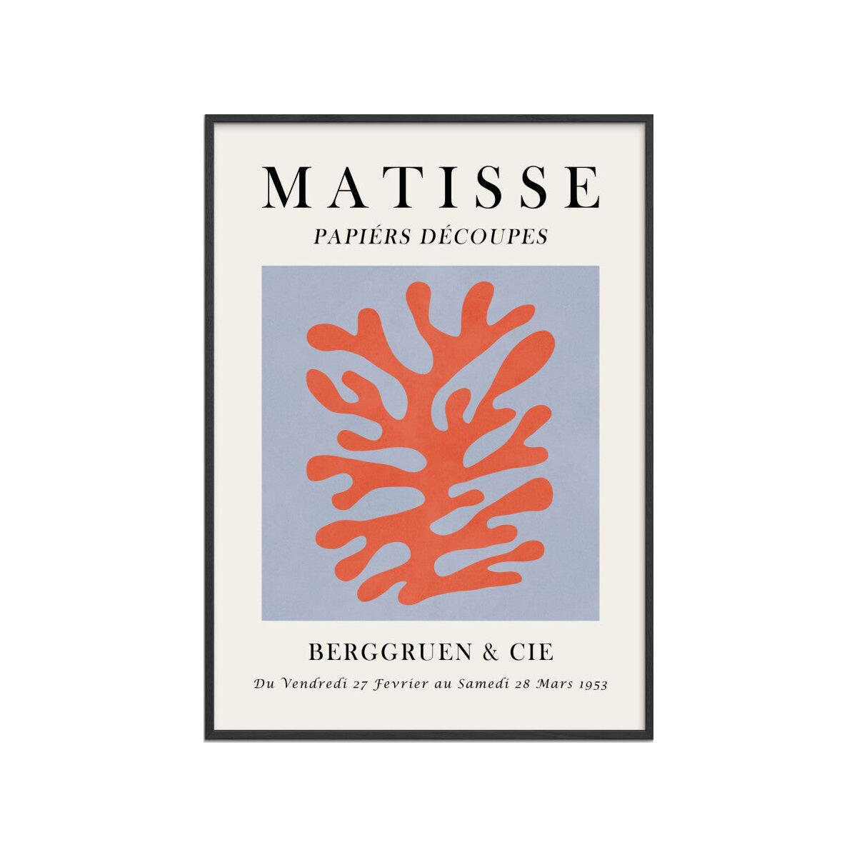 POSTER mit Rahmen Vitor Costa - Matisse floral Poster 8 - Multicolor/Schwarz, Holz/Papier (70/100cm) - Poster&Frame