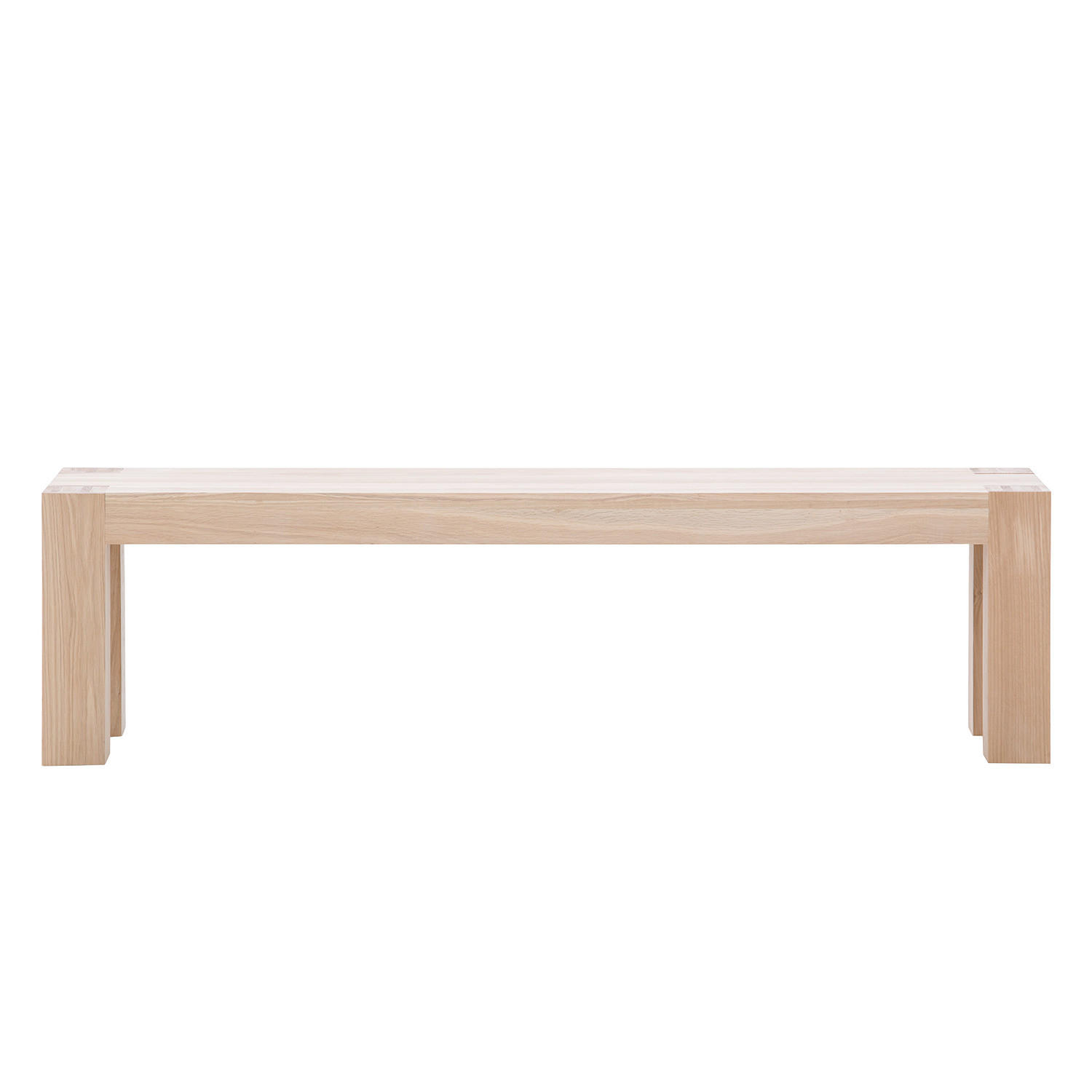 SITZBANK - Eiche massiv - Eichefarben, Holz (225/45/39cm) - home24