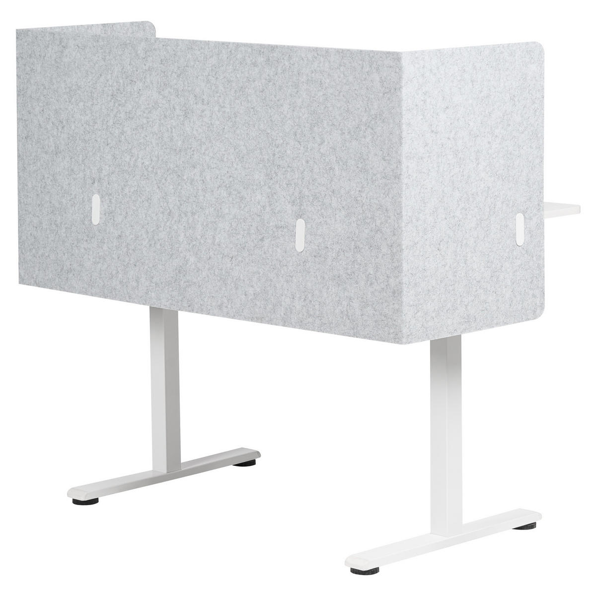 PANOU SEPARATOR DE BIROU 210/61 cm gri Soloa - gri, material textil (210/61/1cm) - Beliani