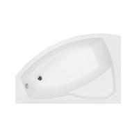BADEWANNE Eckwanne RIMA 130/85 Links mit weißer Kopfstützen Ablauf Füße - Weiß, Kunststoff (85/58.5/130cm) - bad land