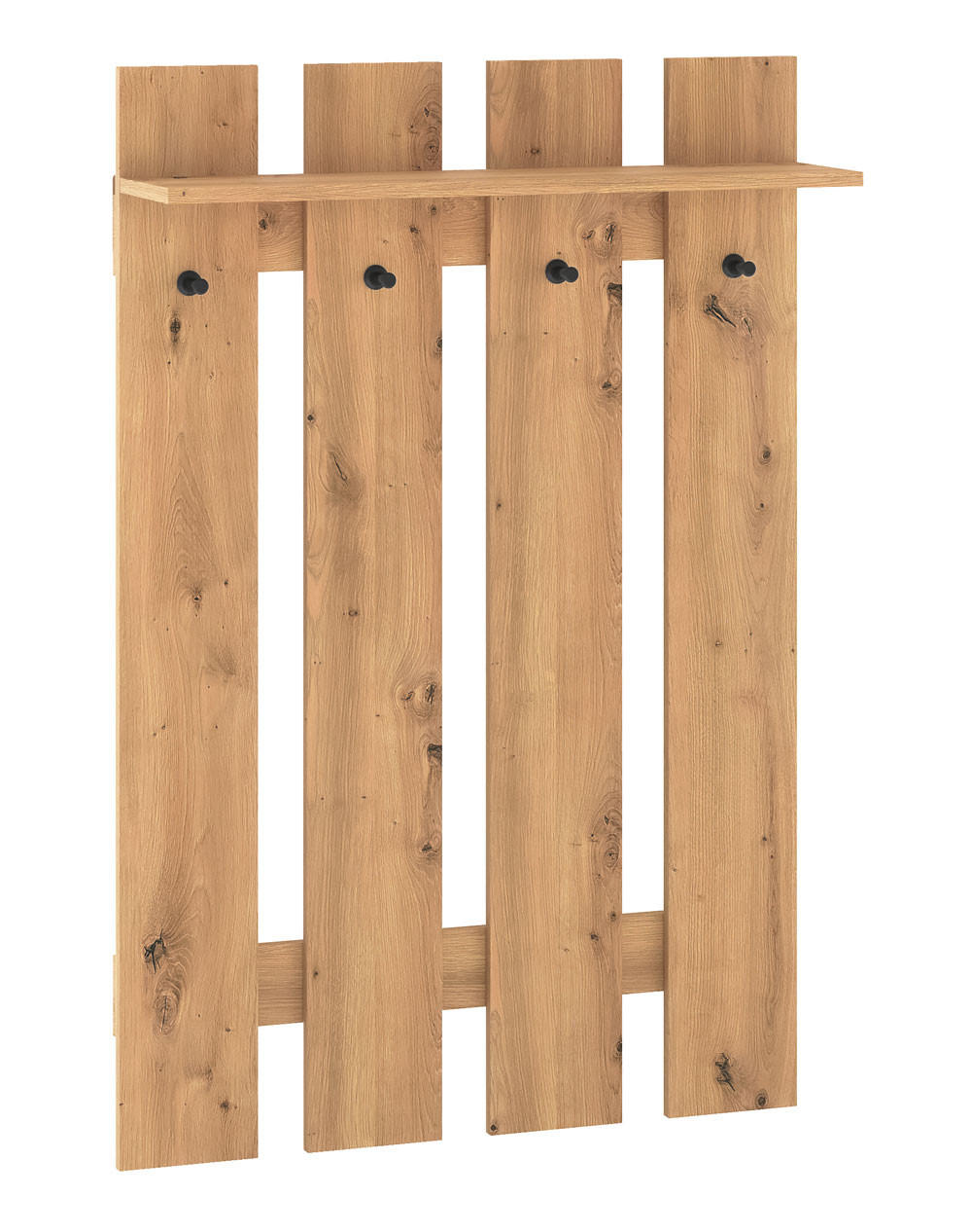 GARDEROBENPANEEL Renes Eiche Artisan 80 / 22 / 119cm - Hellbraun, Holz/Holzwerkstoff (80/119/22cm) - Feldmann-Wohnen