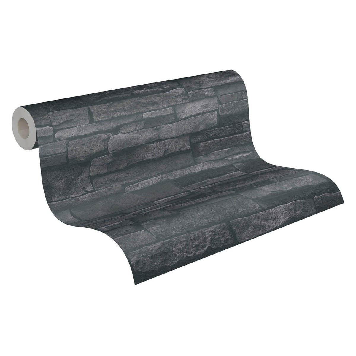 VLIESTAPETE Schwarz 53/1005 cm - Schwarz, Textil (53/1cm) - KUNSTLOFT