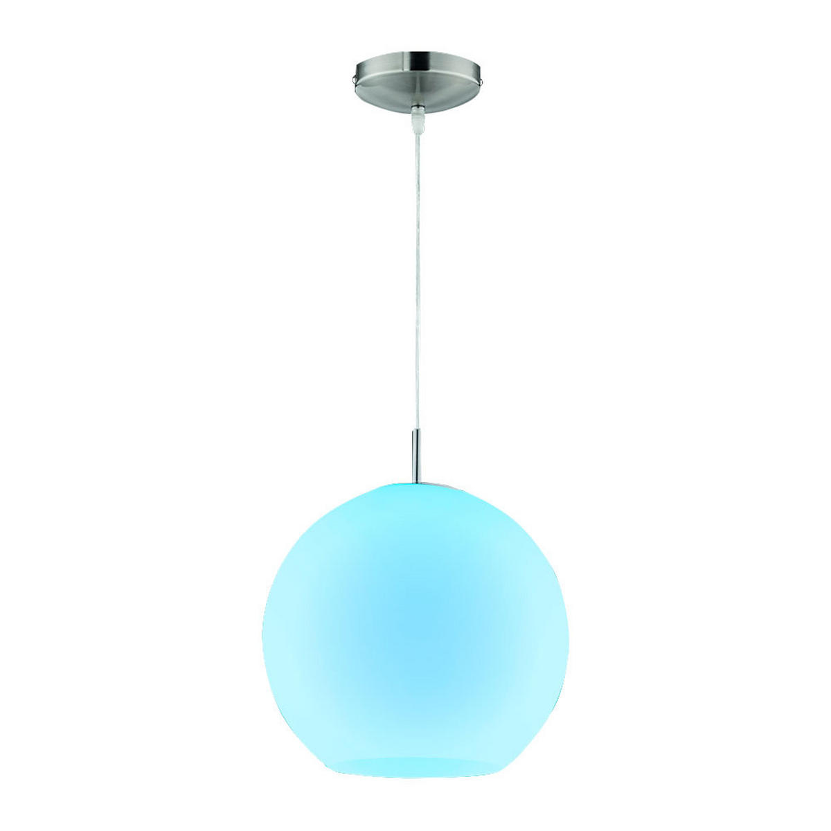 LED HÄNGELEUCHTE MOON Weiß Glas - Weiß, Glas (6/12/150cm)