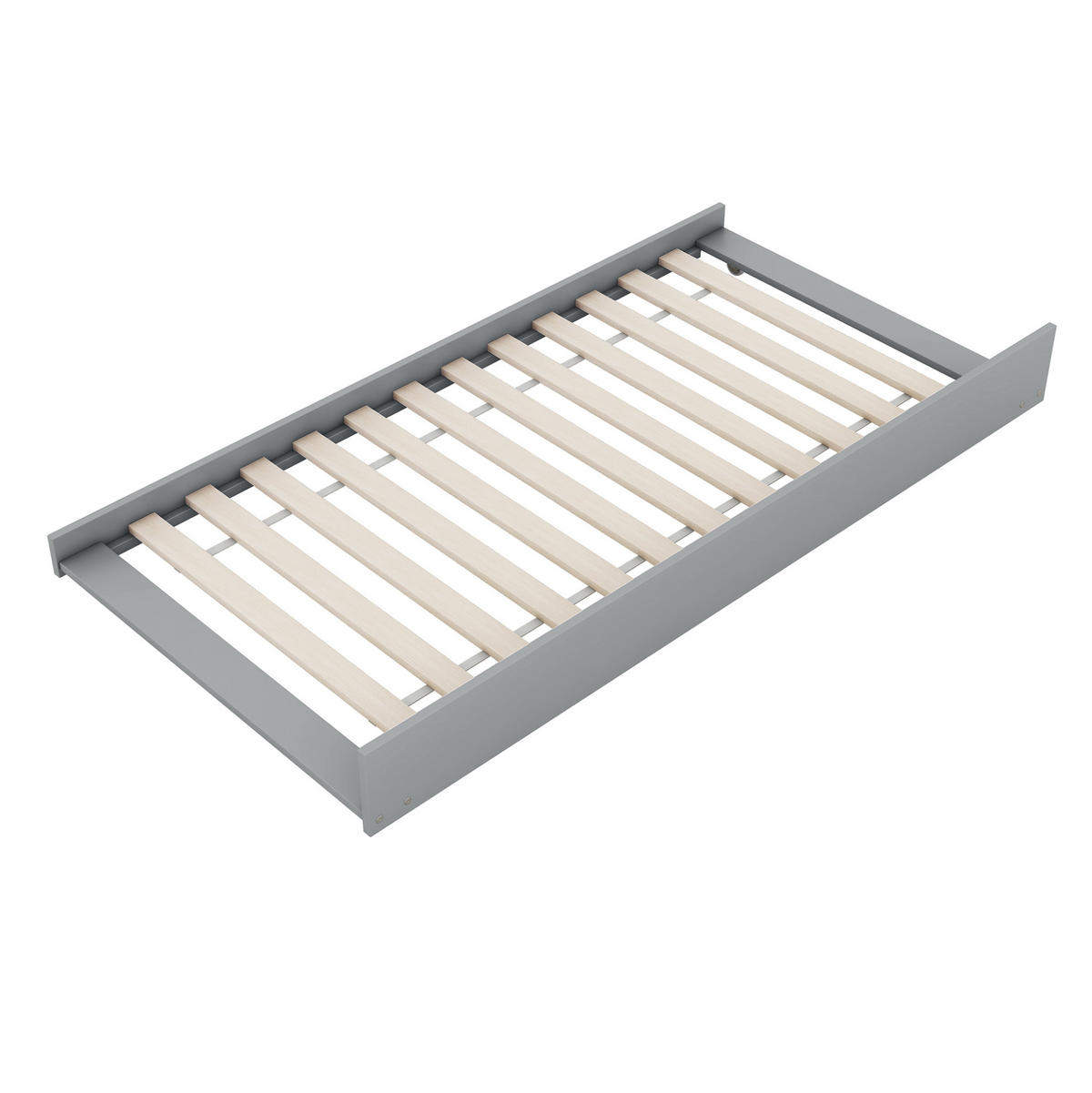 ETAGENBETT aus Kiefernholz und MDF 90x200 cm Grau mit Ausziehbett, abnehmbarer Konstruktion und Treppe - Grau, Holzwerkstoff (90/200cm) - Modfu
