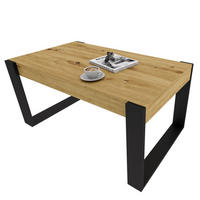 COUCHTISCH Karo II 92/44/54 - Schwarz/Eiche Artisan, Holzwerkstoff (54/92/44cm) - RAUMHIRSCH FURNITURE
