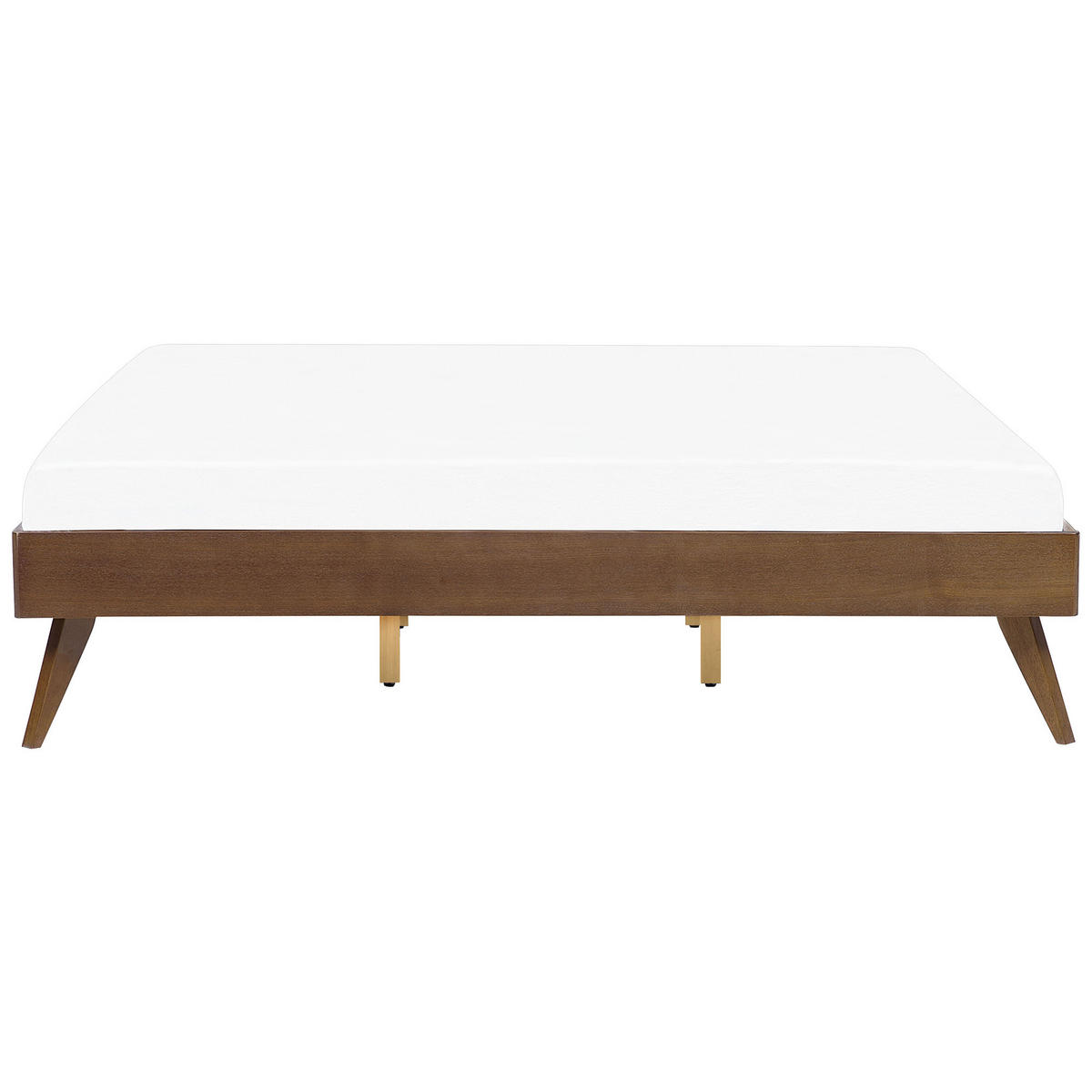 BETT 180/200cm Dunkler Holzfarbton Berric - Dunkelbraun, Holzwerkstoff (180/200cm) - Beliani