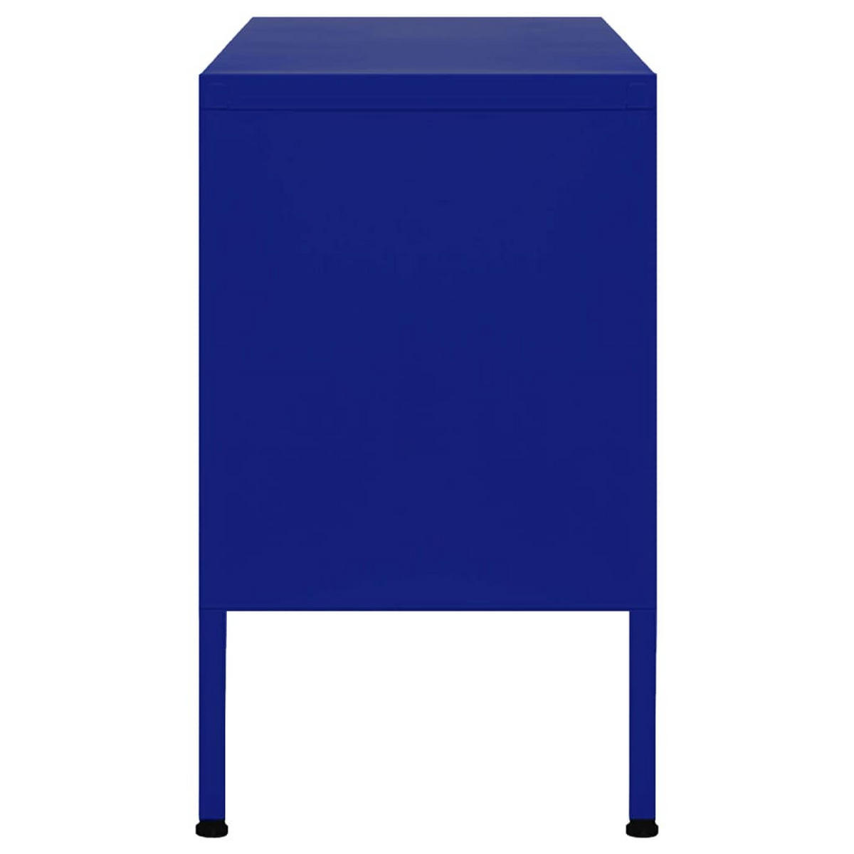 TV-SCHRANK Marineblau 105/35/50 Cm Stahl - Blau, Metall (105/50/35cm) - vidaXL