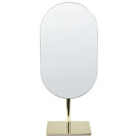 KOSMETIKSPIEGEL 16/37cmGoldCANTAL Cantal - Goldfarben, Metall (43/13/21cm) - Beliani