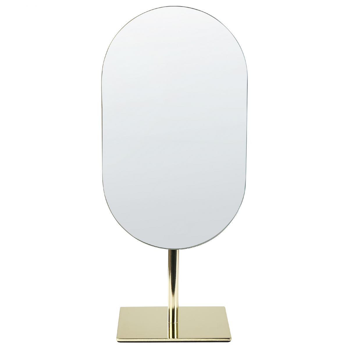 KOSMETIKSPIEGEL 16/37cmGoldCANTAL Cantal - Goldfarben, Metall (43/13/21cm) - Beliani