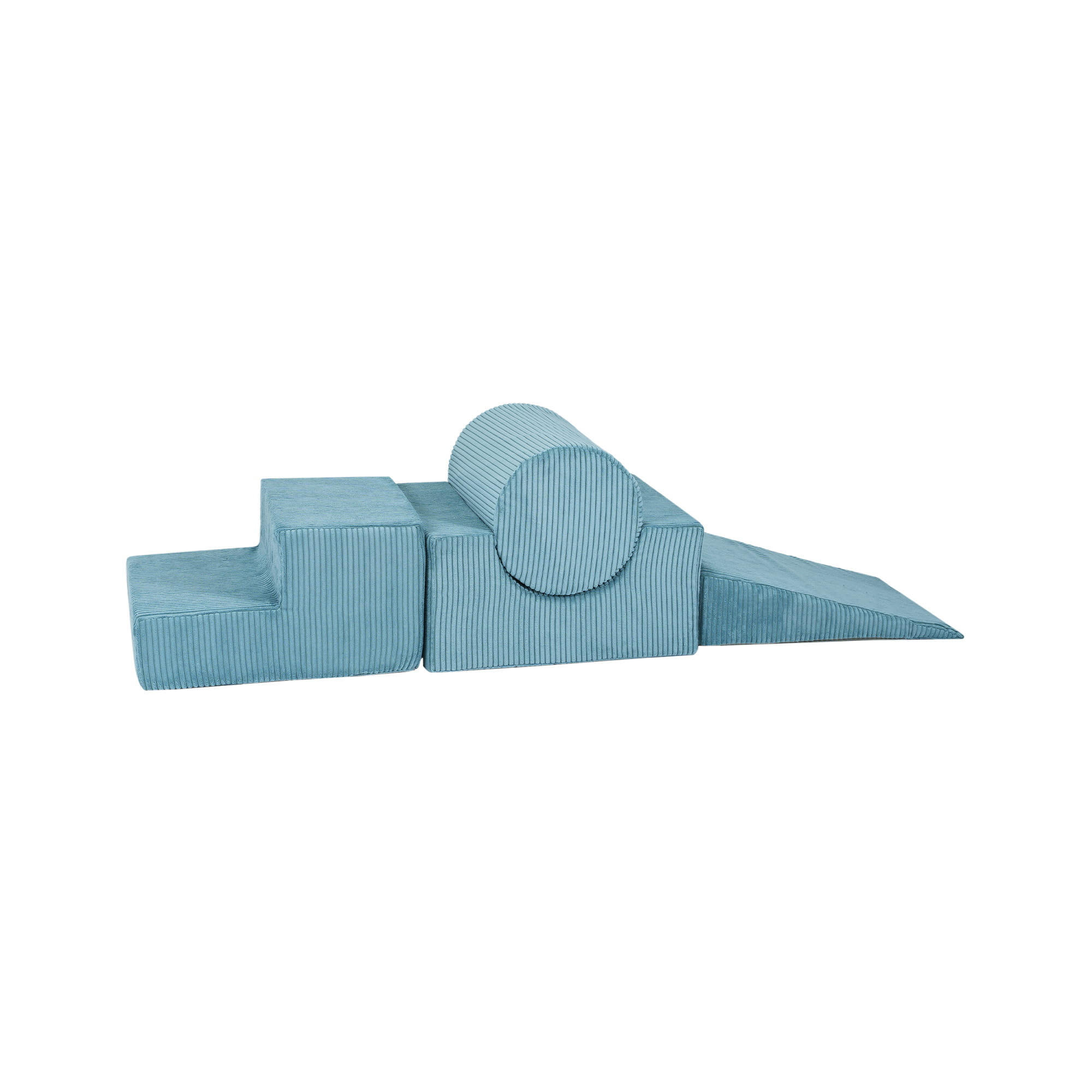SCHAUMSTOFF-BAUSTEINE für Kinder, Shape, Cord, Türkis - Türkis, Textil (45/30/169cm) - MeowBaby