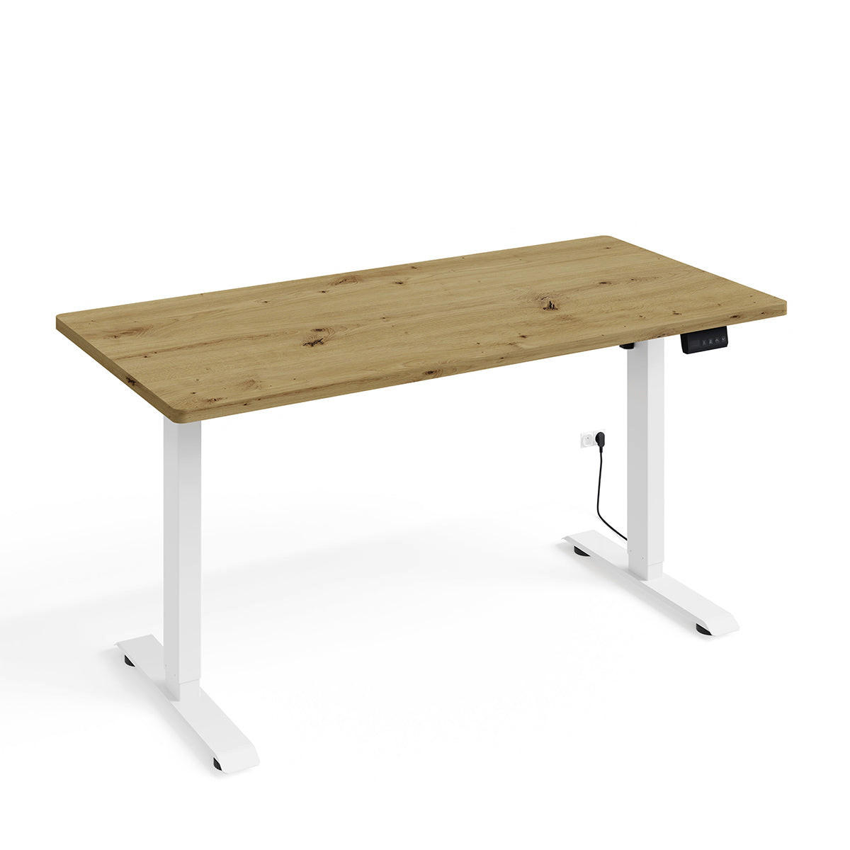 PISALNA MIZA Ergo Les in bela - bela/rjava, leseni material (70/140/73cm) - Petits-meubles
