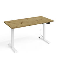 SCHREIBTISCH Ergo Holz und Weiß - Weiß/Braun, Holzwerkstoff (70/140/73cm) - Petits-meubles