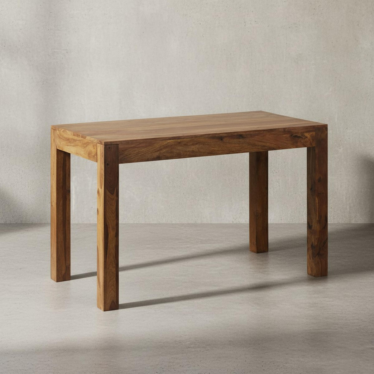 ESSTISCH Massivholz Akazie Rechteckig Handgefertigt NAKO, Braun 120x60x76 cm - Dunkelbraun/Braun, Holz (60/120/76cm) - KADIMA DESIGN