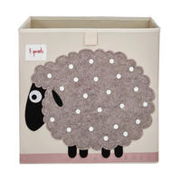 AUFBEWAHRUNGSBOX Schaf 33x33x33cm - Naturfarben, Textil (33/33cm) - 3Sprouts