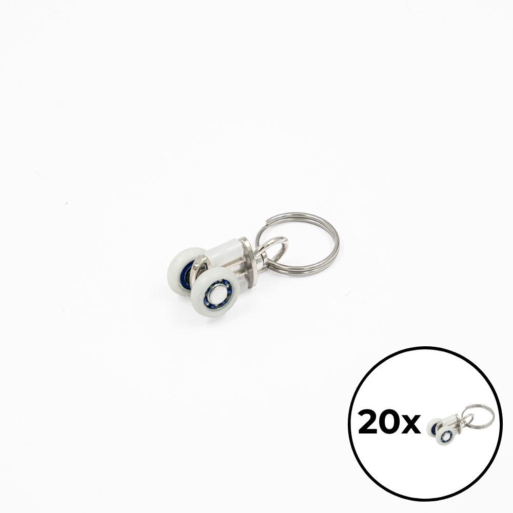 ZUBEHÖR PROVENCE - 20x Laufrolle - Anthrazit, Kunststoff (1/1/1cm) - Home Deluxe
