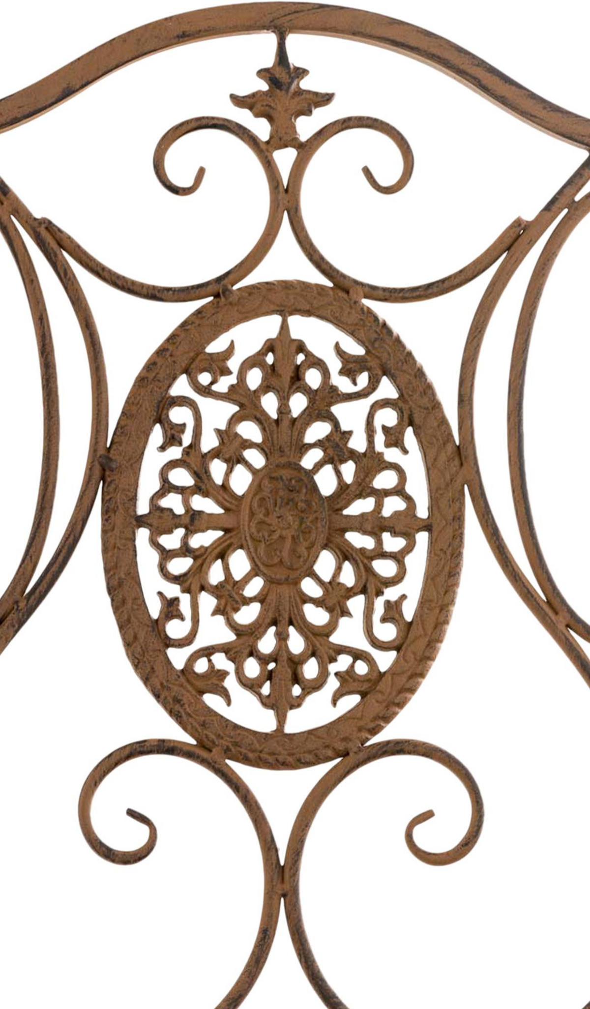 GARTENKLAPPSTUHL 2er Set Metall Antik Braun - Braun, Metall (42/91/49cm) - CLP