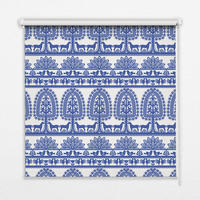 VNÚTORNÁ roleta - okenná roleta - roleta - 100x100 cm - Modrý vzor - modrá, plast (100/100/0.5cm) - TULUP