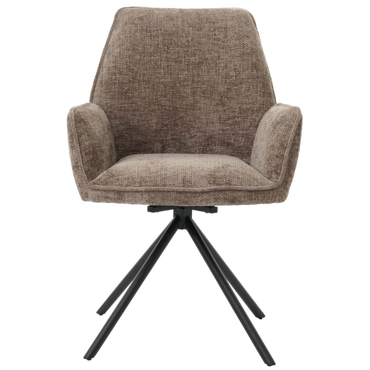 ESSZIMMERSTUHL Braun, Schwarz 6er-Set - Beige/Schwarz, Textil (60/86/60cm) - MCW