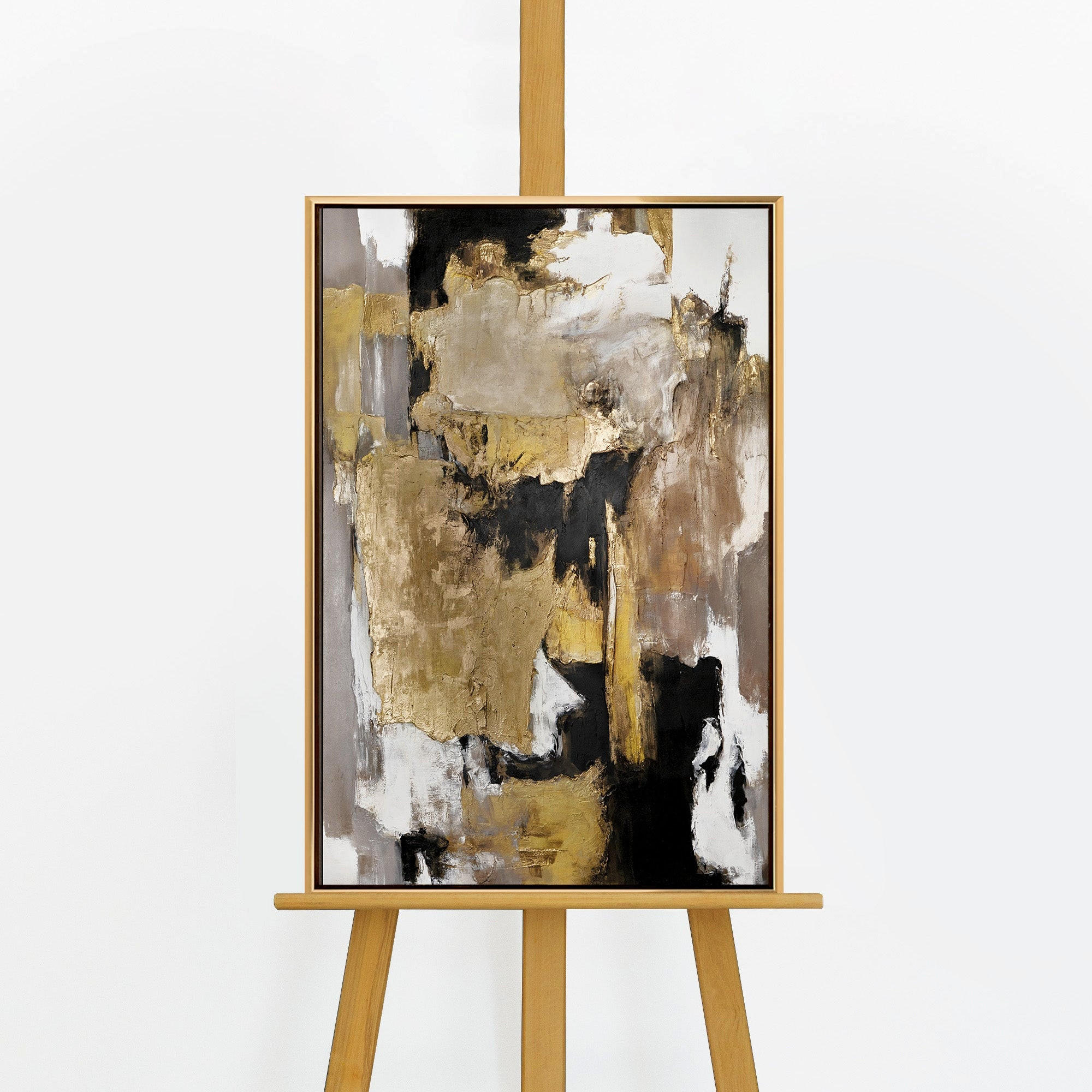 YS-art gallery Gemälde Gold 60x40 cm