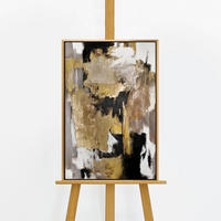 GEMÄLDE Goldene Fragmente Schattenfugenrahmen Gold 60x40 cm - Goldfarben, Holz (60/40cm) - YS-art gallery
