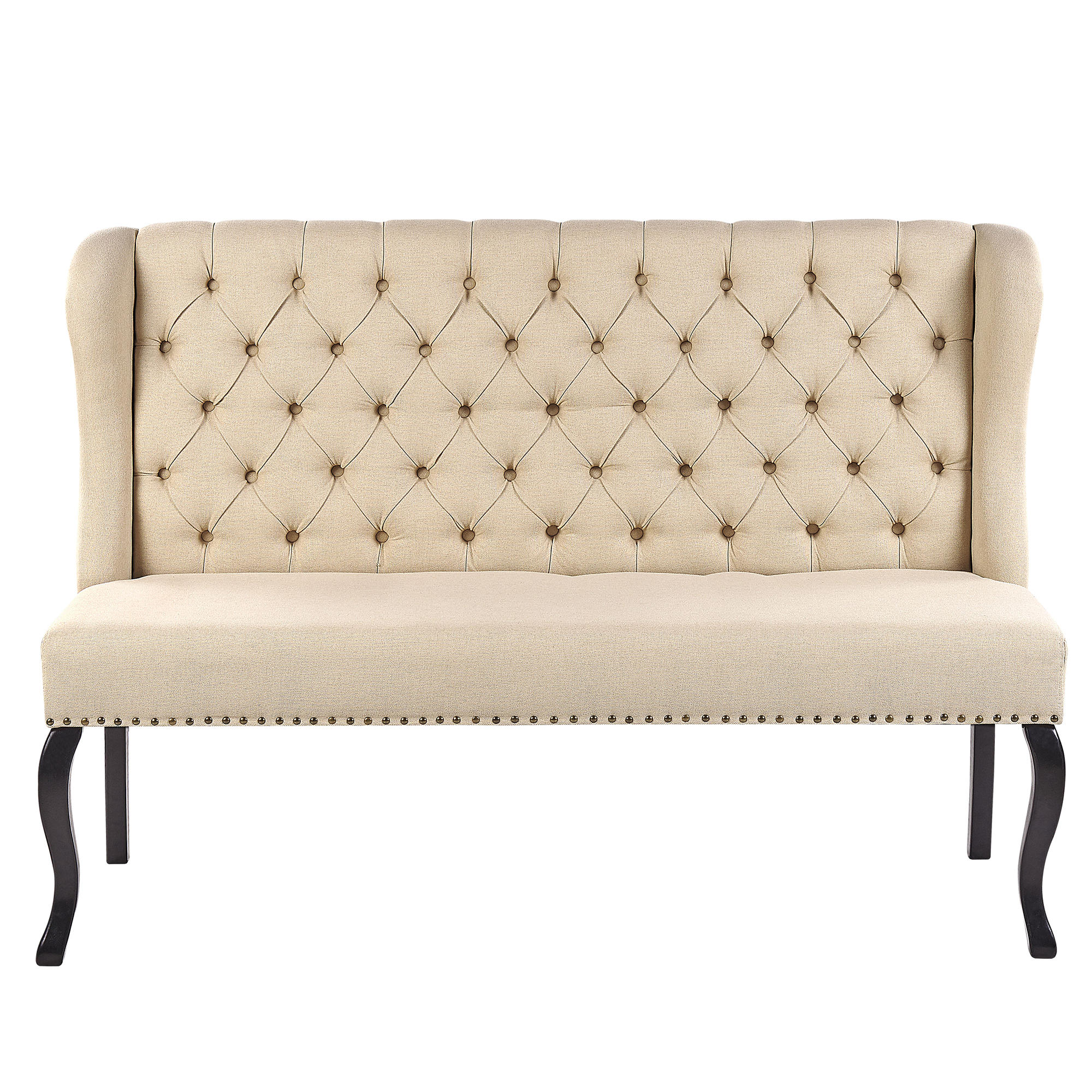2-SITZER-KÜCHENSOFA Polsterbezug Beige Torsby - Beige, Textil (154/106/63cm) - Beliani
