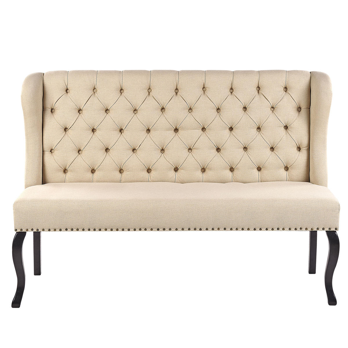 2-SITZER-KÜCHENSOFA Polsterbezug Beige Torsby - Beige, Textil (154/106/63cm) - Beliani