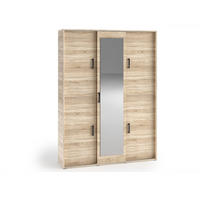GARDEROBENSCHRANK Vanessa III 150 cm mit Spiegel, sonoma - Sonoma Eiche, Kunststoff (150/205/40cm) - Margaret Hadas24