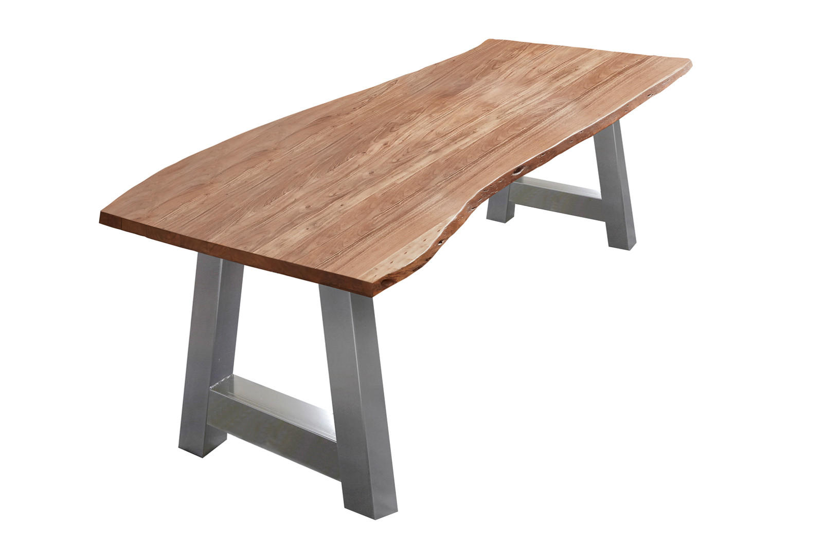 ESSTISCH ADELAIDE - Beige/Silberfarben, Holz/Metall (100/260/77cm) - SAM
