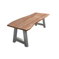 ESSTISCH ADELAIDE - Beige/Silberfarben, Holz/Metall (90/180/77cm) - SAM