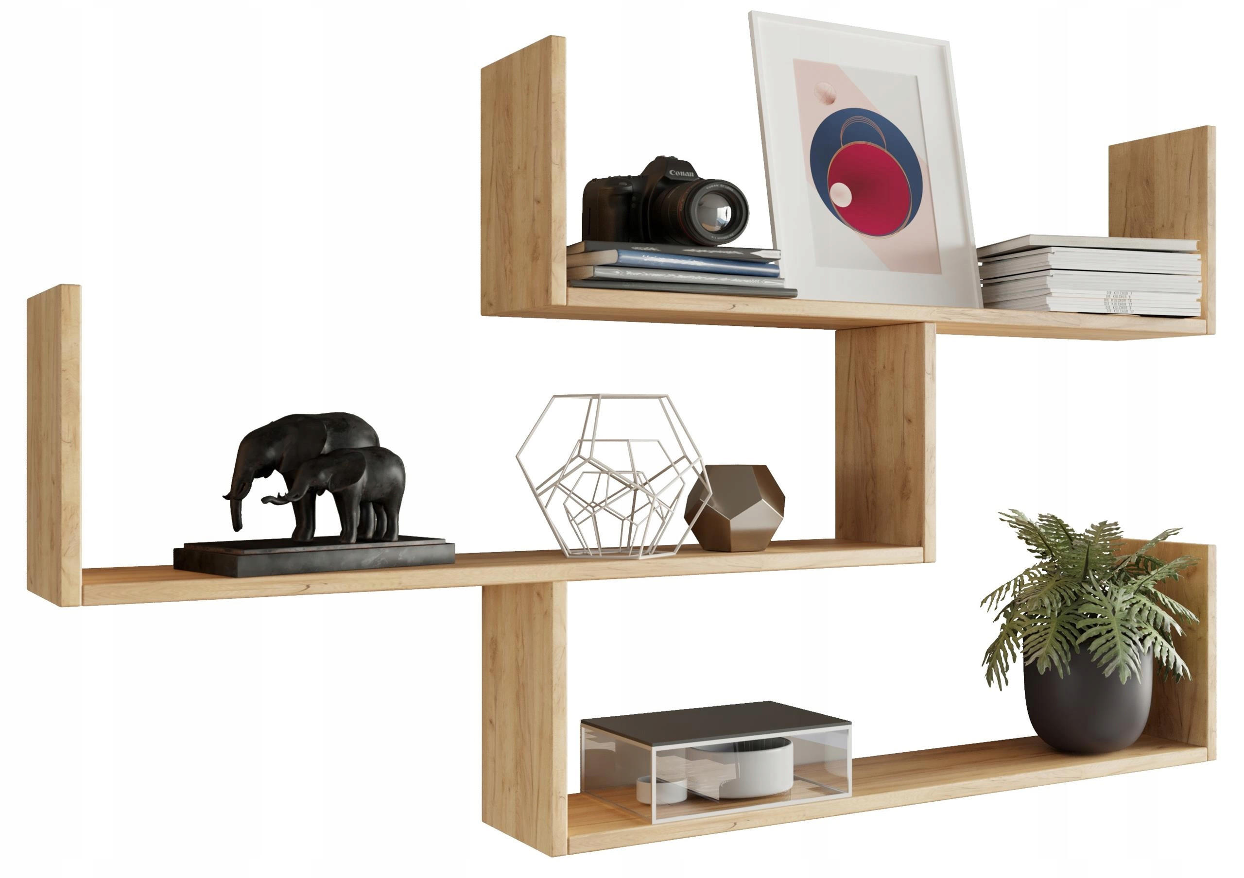 HÄNGEREGAL Theta Sonoma Eiche 123,6/21/54 cm - Sonoma Eiche, Holzwerkstoff (123.6/54/21cm) - Matkam Möbel