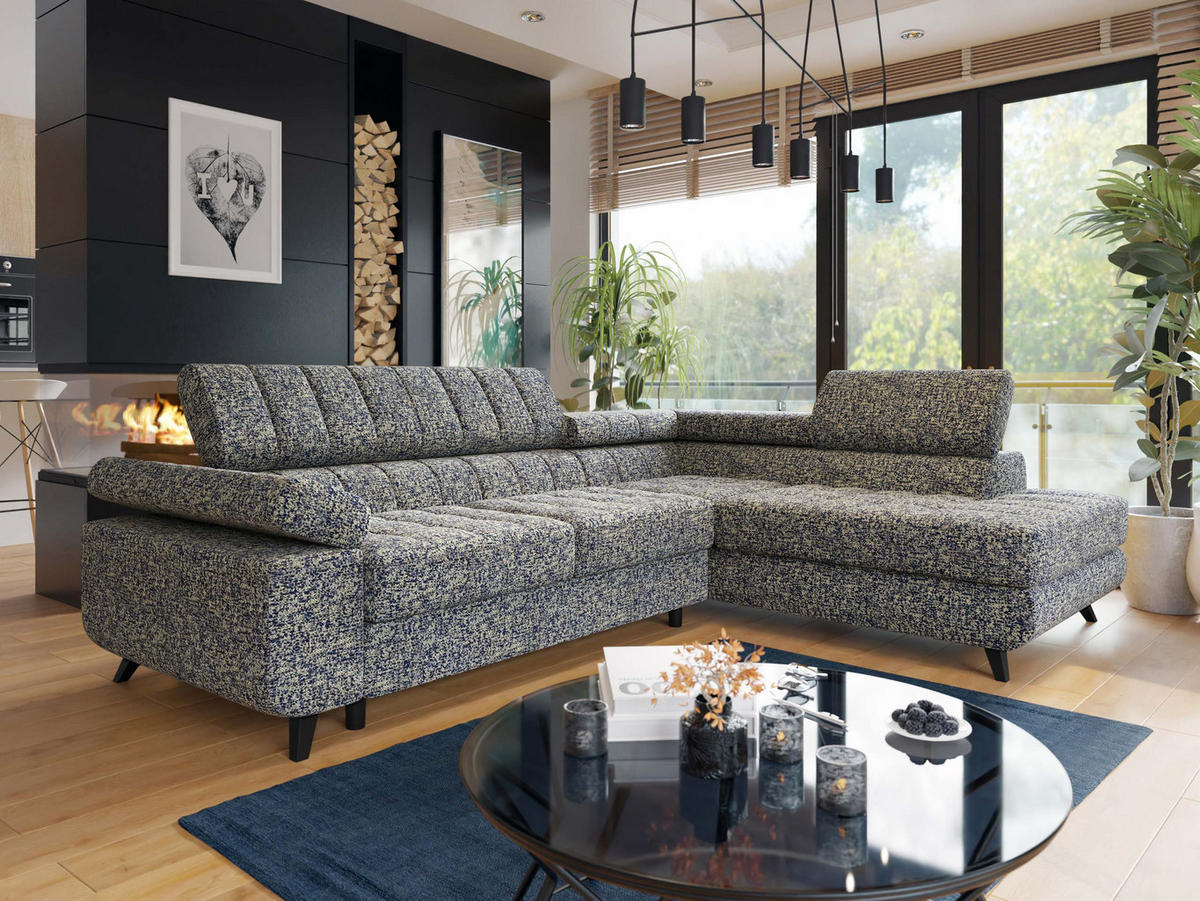 ECKSOFA Nord Premium, Seite: Rechts - Anthrazit/Grau, Holz/Textil (264/203cm) - MIRJAN24